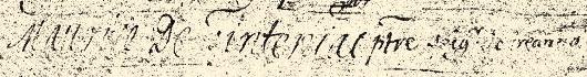 Signature de Maurice de Tinténiac en 1688